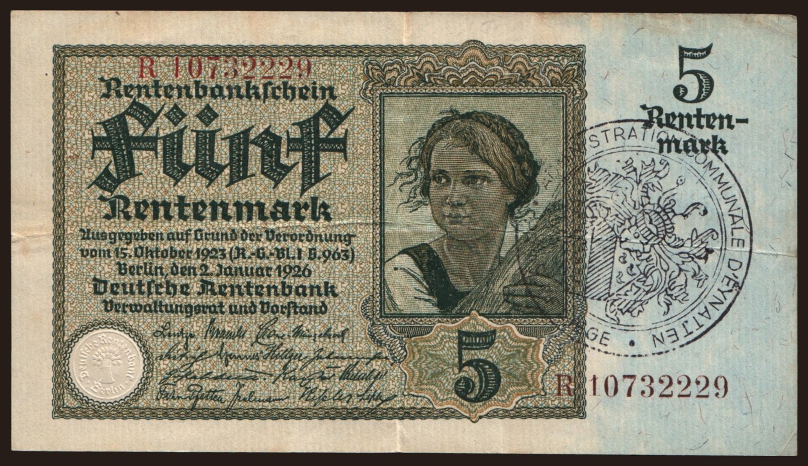 5 Rentenmark, 1926(44)
