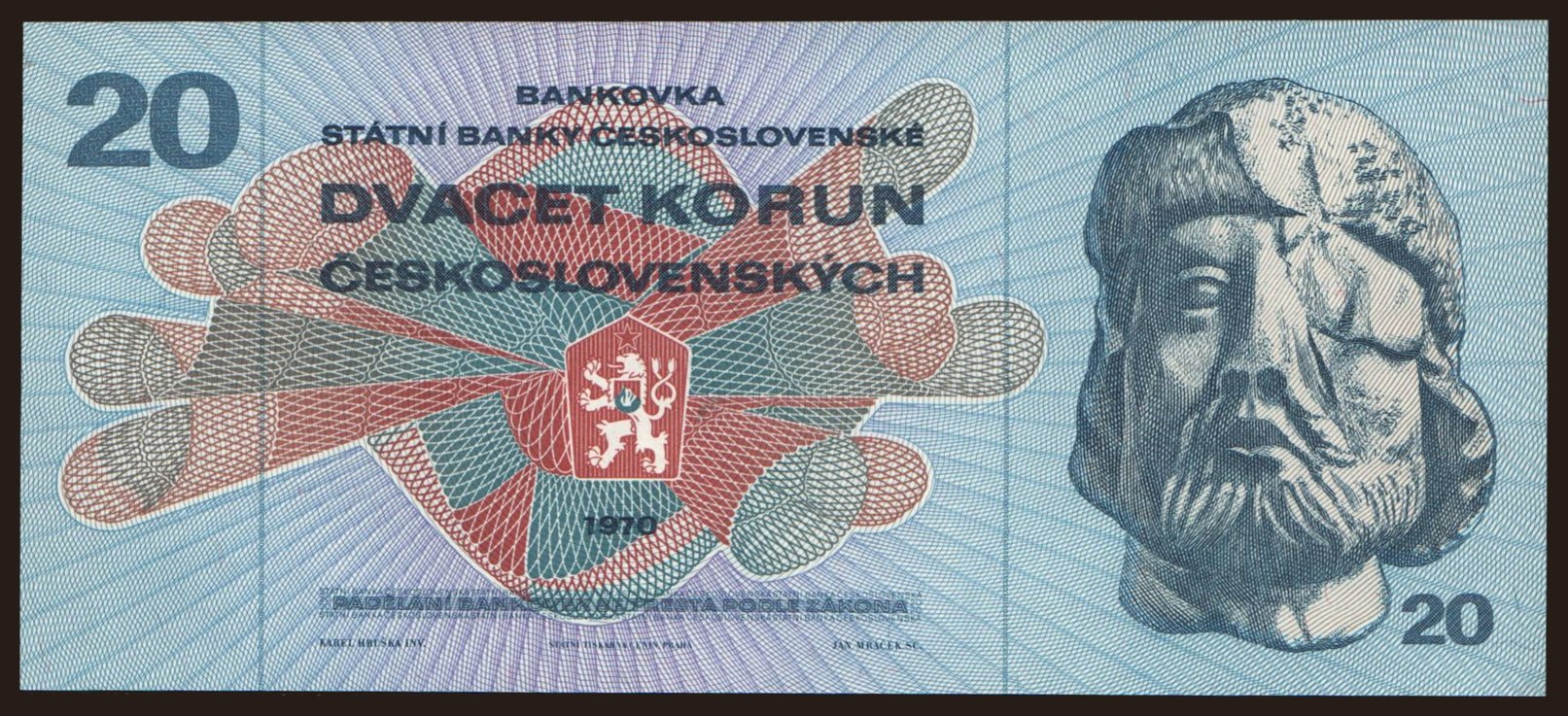 20 korun, 1970