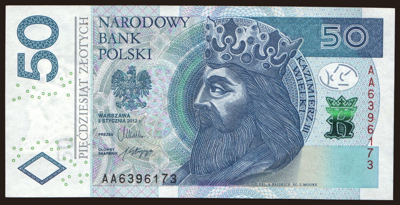 50 zlotych, 2012
