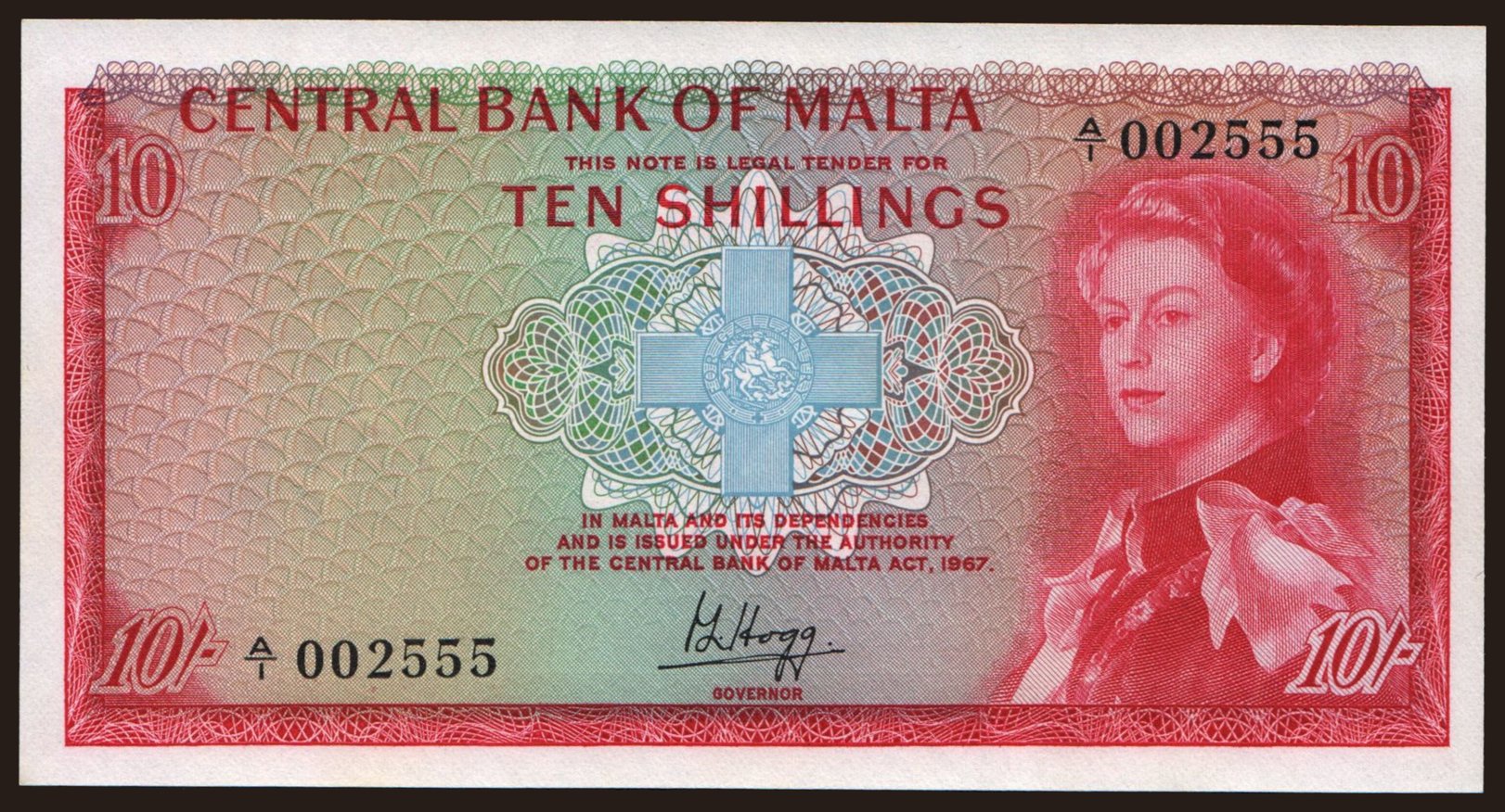 10 shillings, 1967