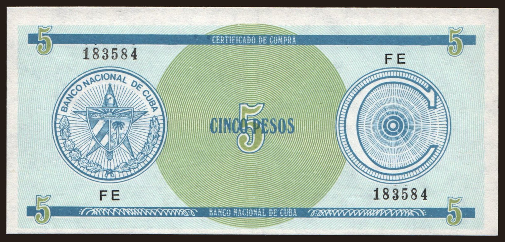 5 pesos, 1985