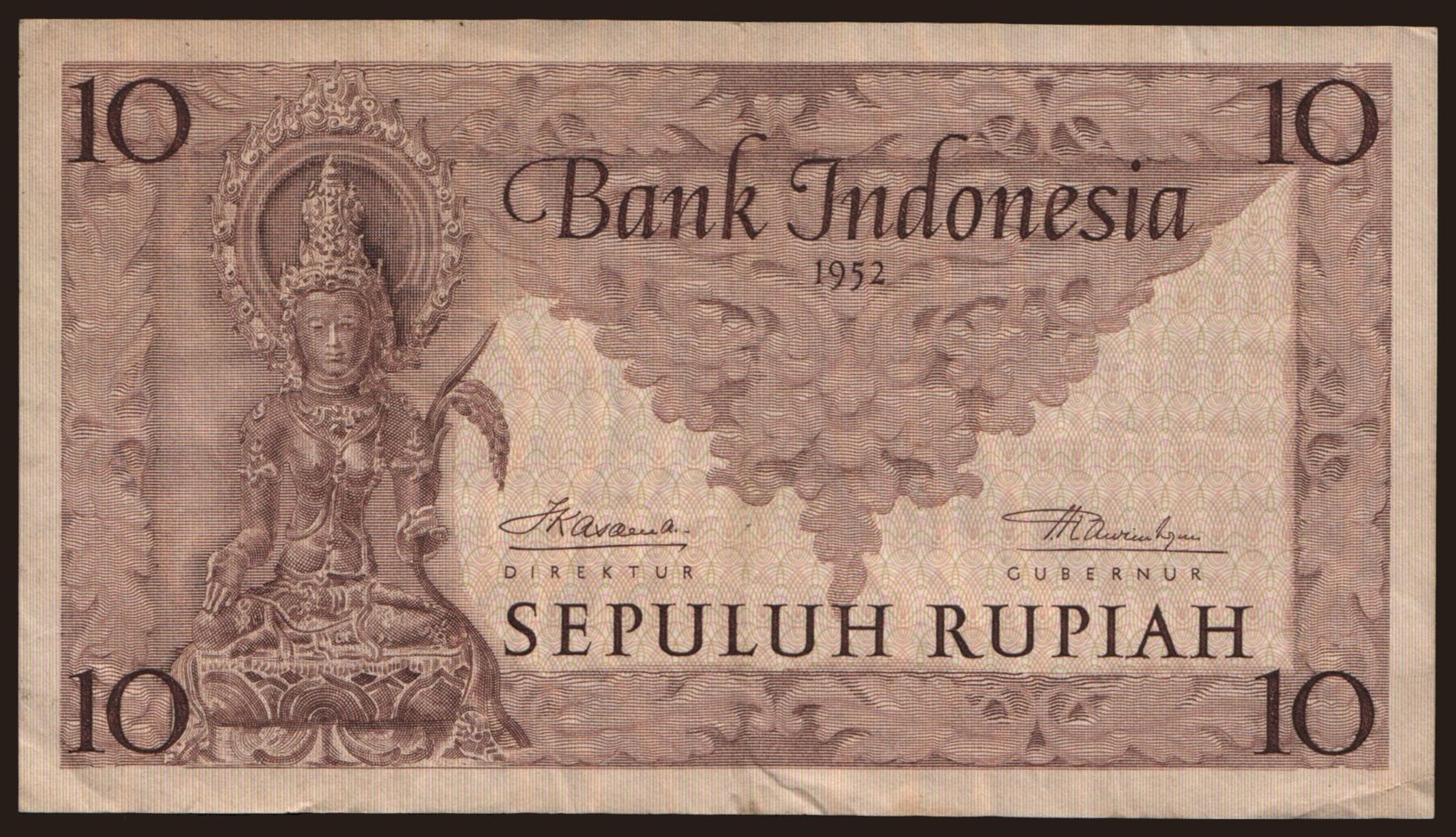 10 rupiah, 1952