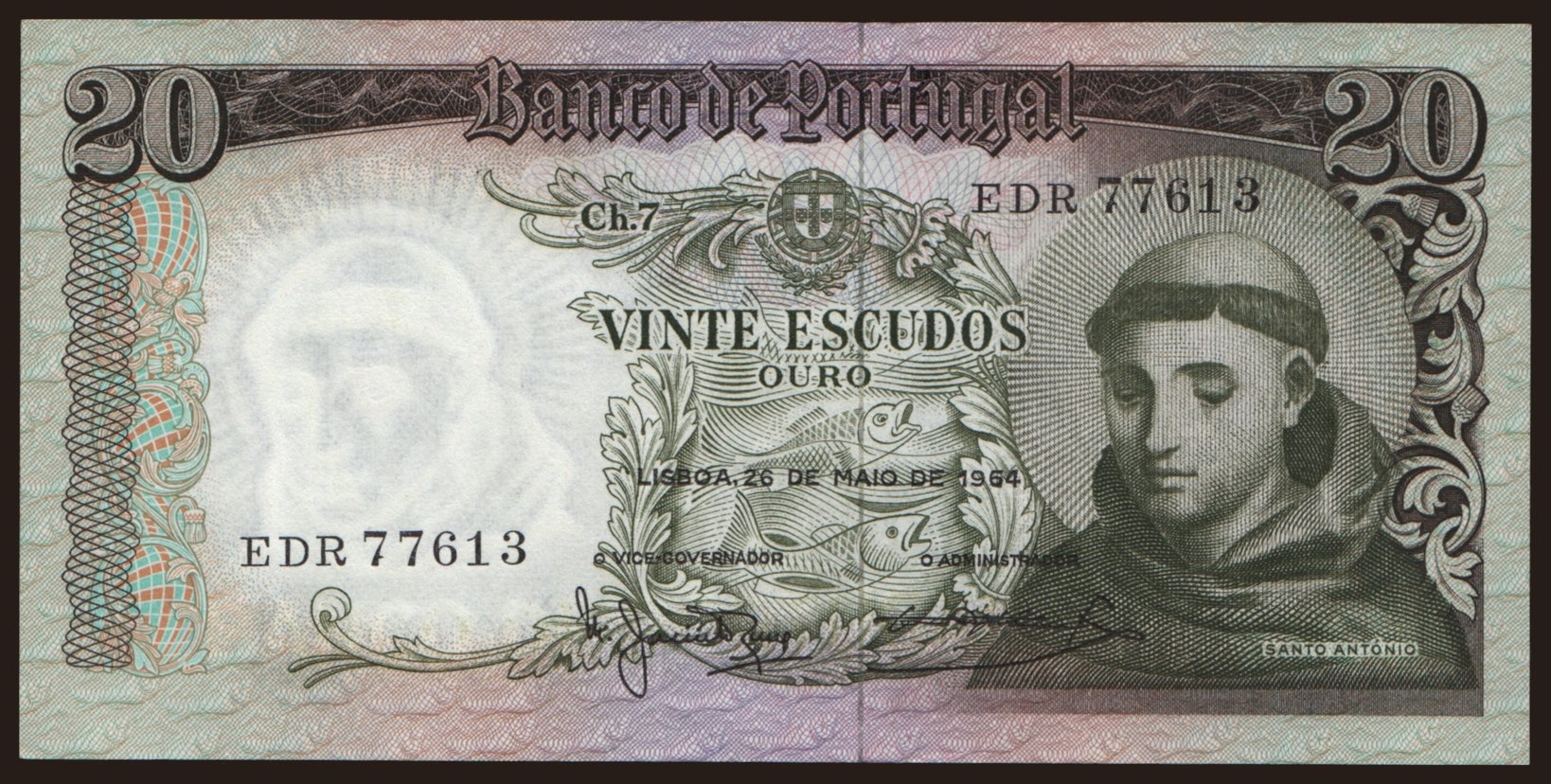 20 escudos, 1964