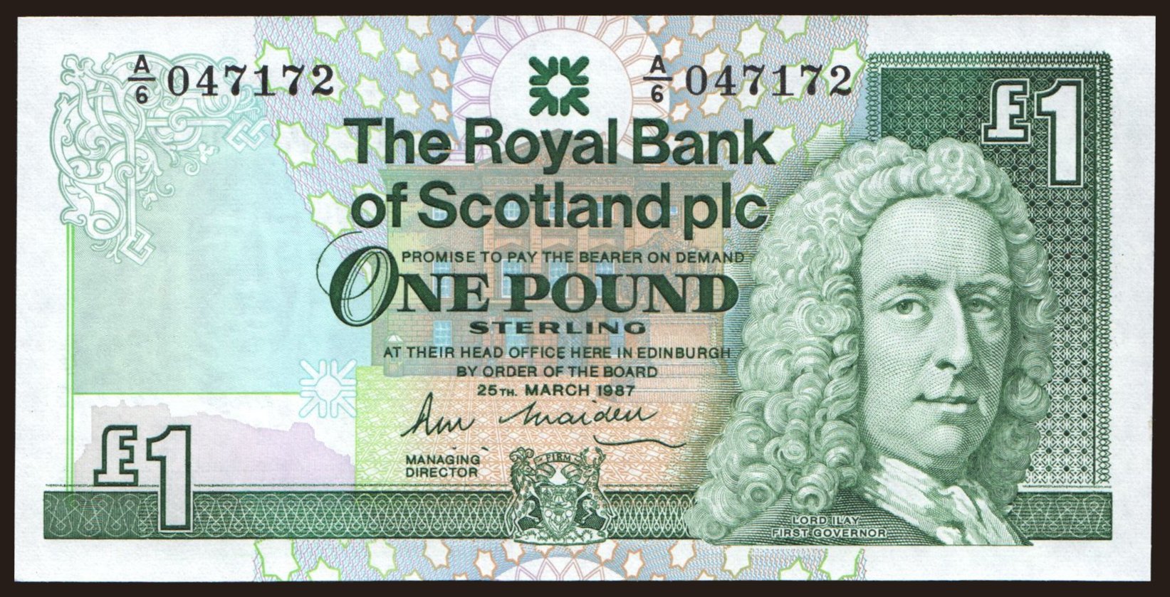Royal Bank of Scotland, 1 pound, 1987