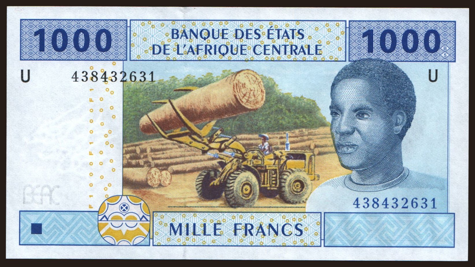 Cameroun, 1000 francs, 2002