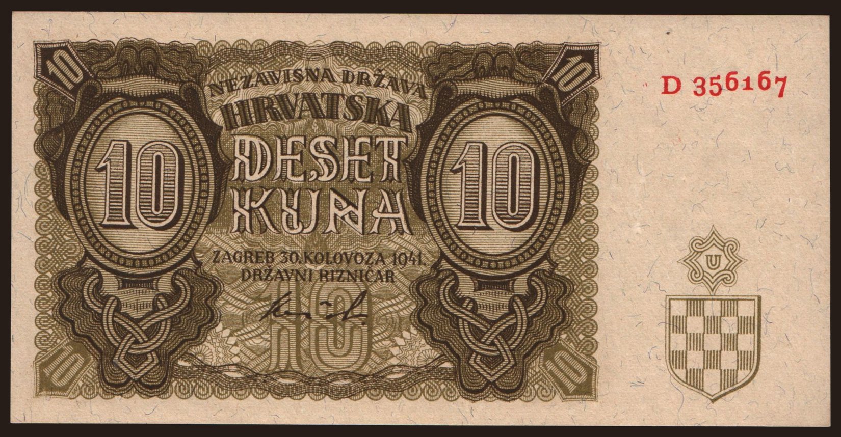 10 kuna, 1941