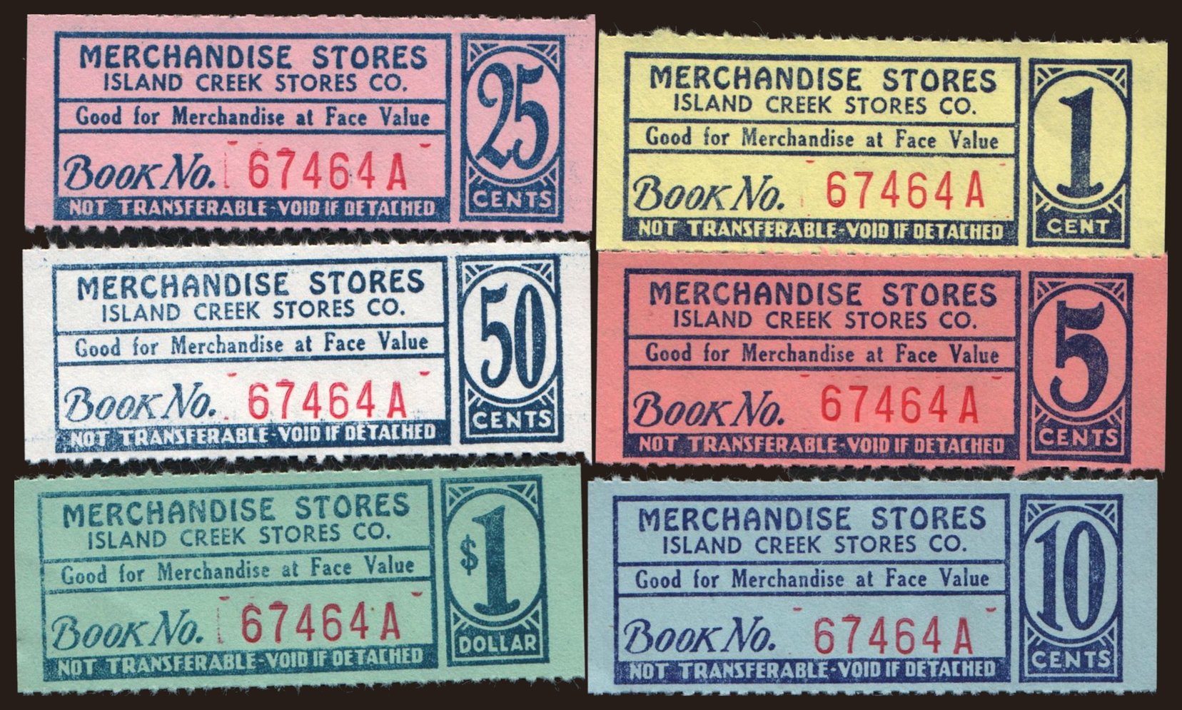 Spitzbergen/ Creek store Co., 1 cent - 1 dollar, (1915)