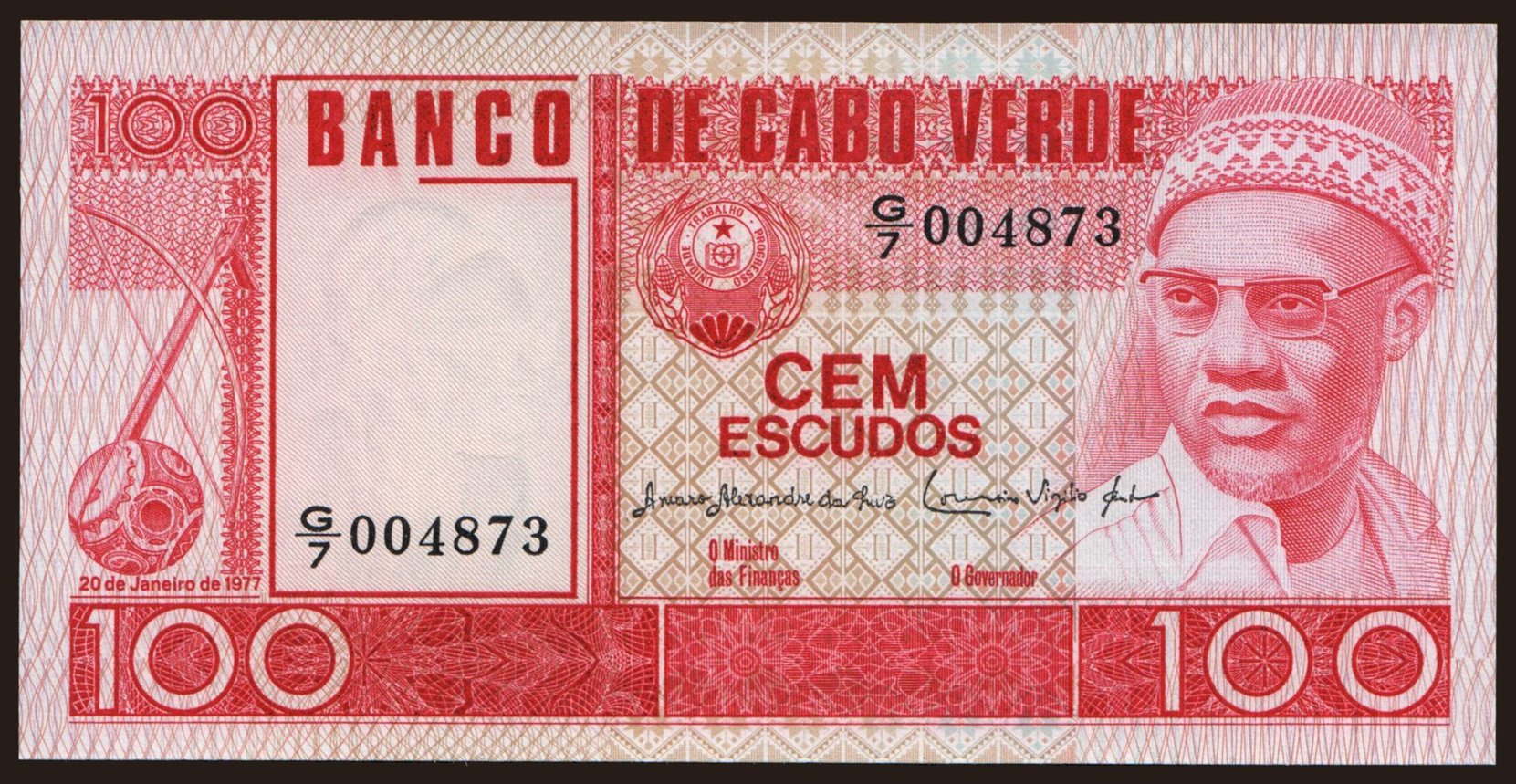 100 escudos, 1977