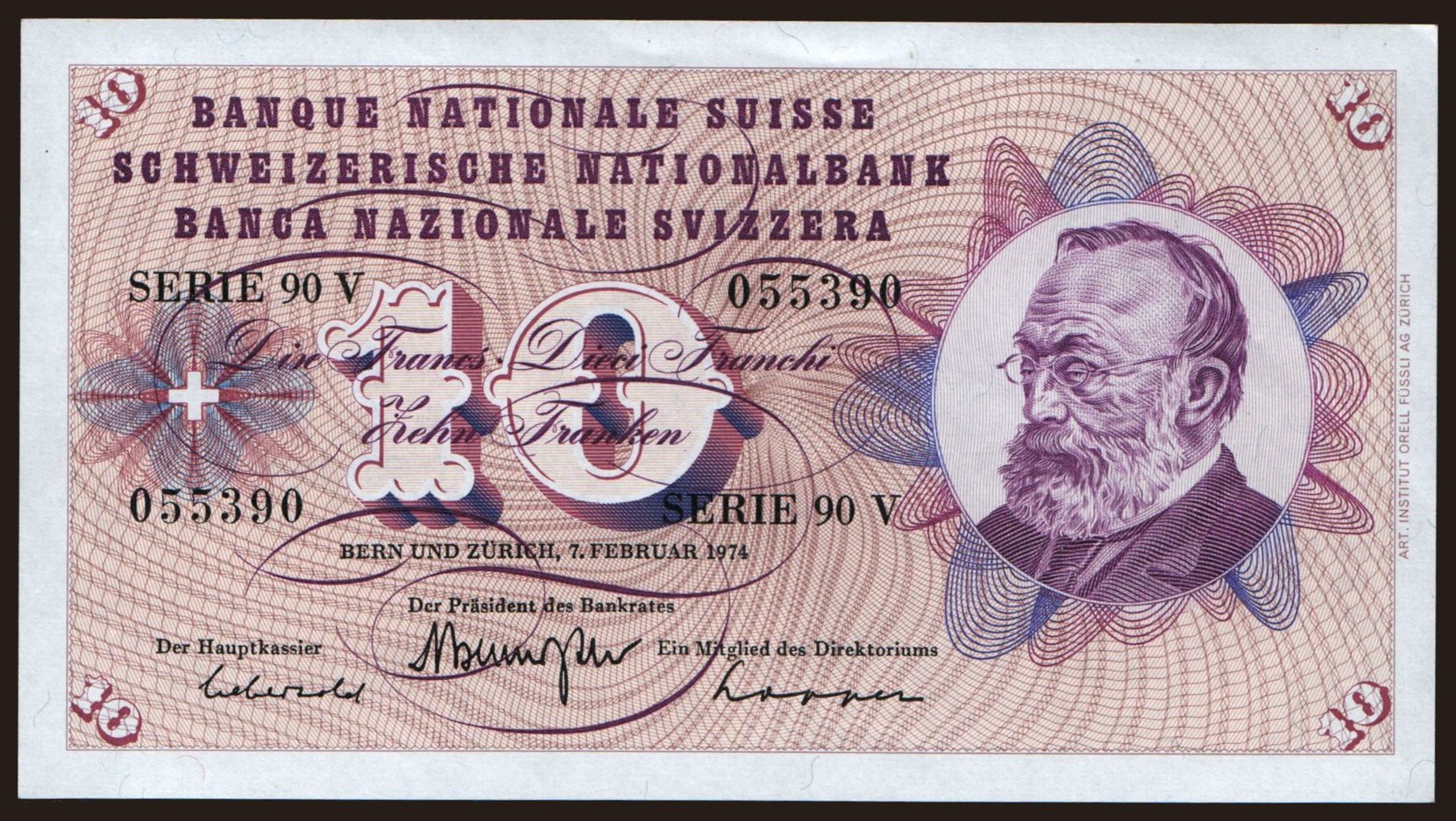 10 francs, 1974