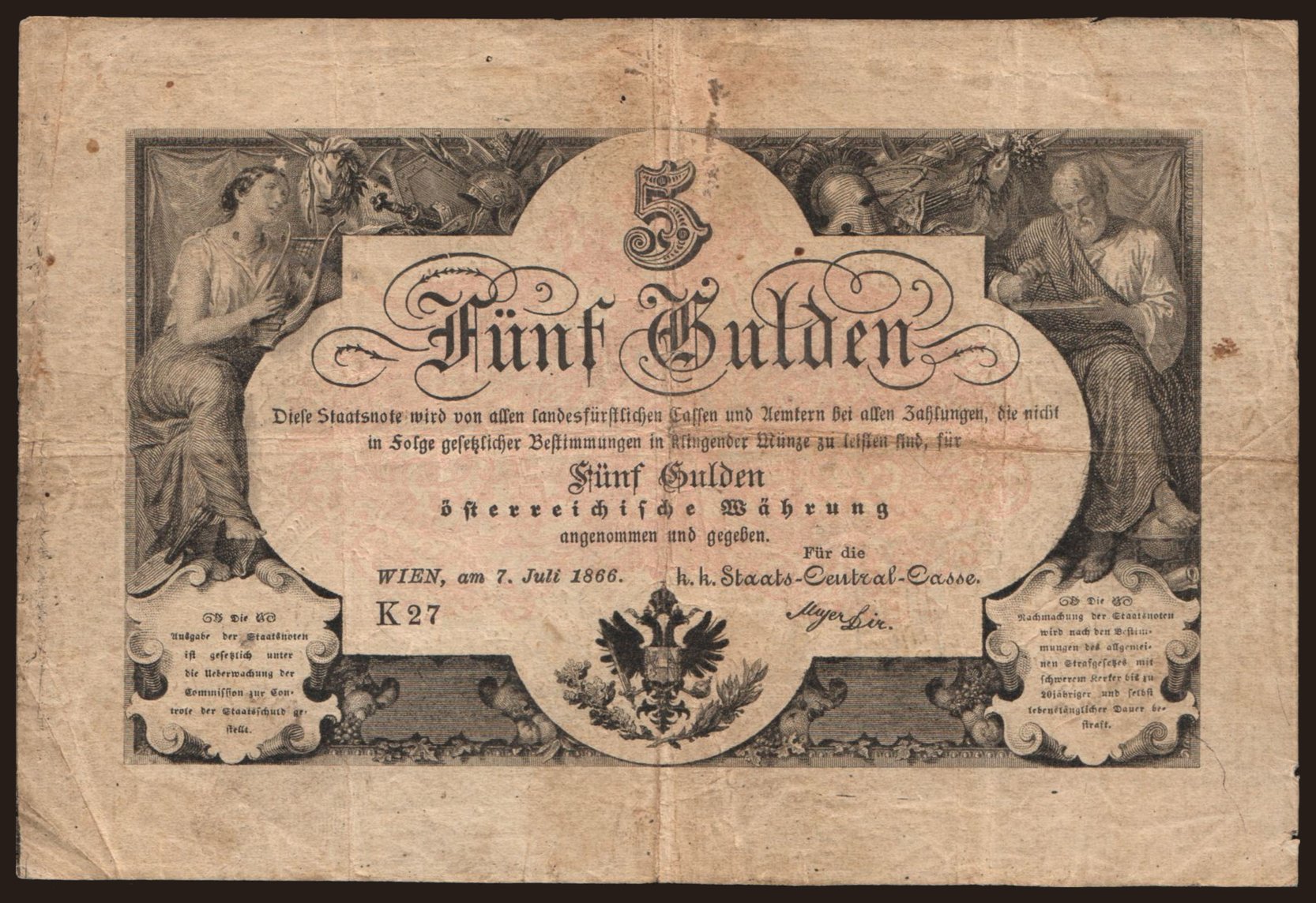 5 Gulden, 1866