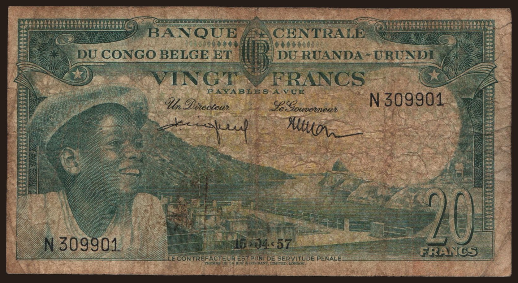 20 francs, 1957
