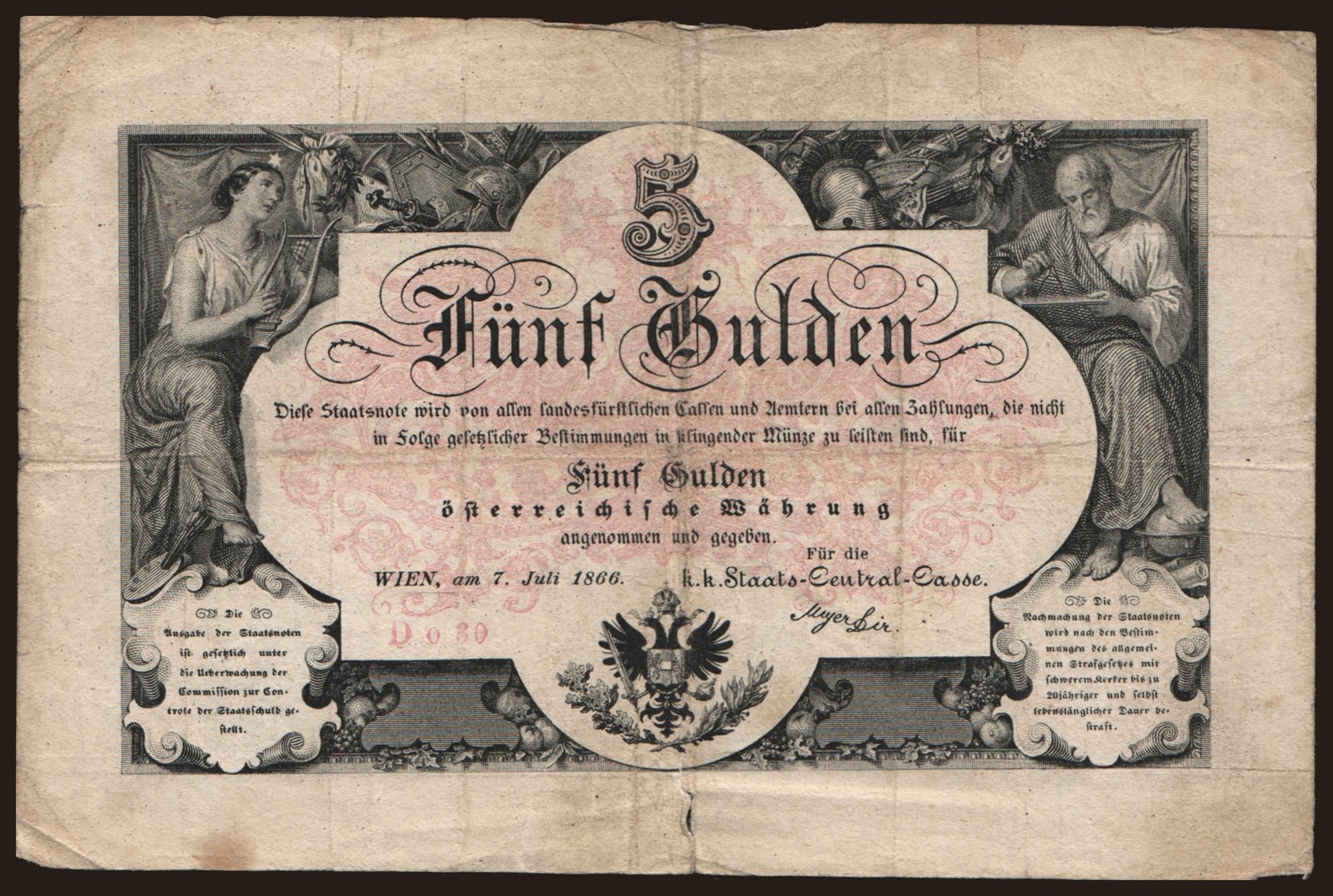 5 Gulden, 1866