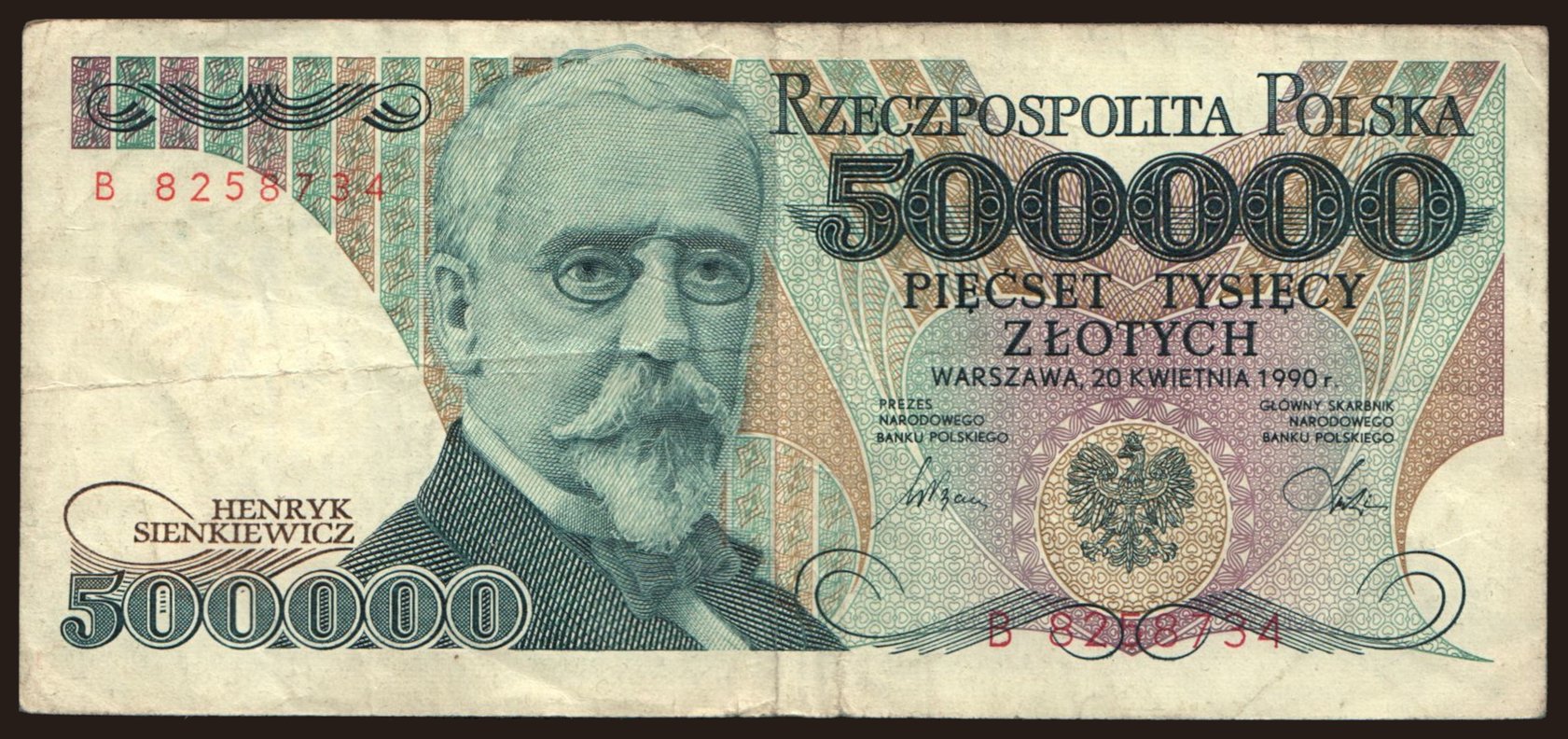 500.000 zlotych, 1990
