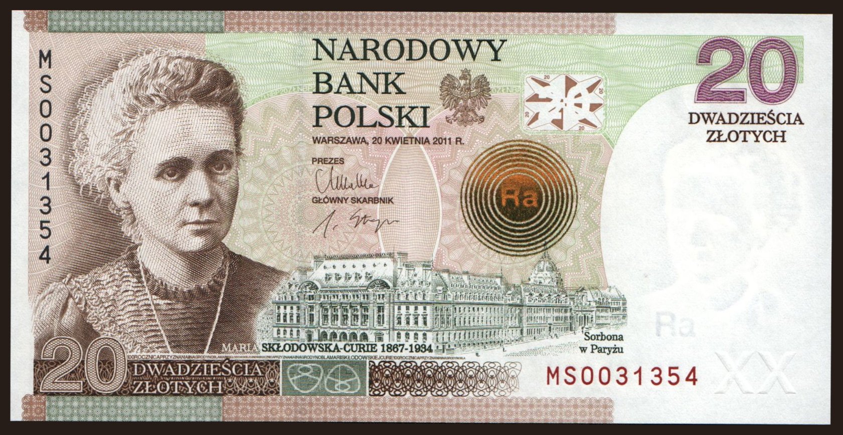 20 zlotych, 2011