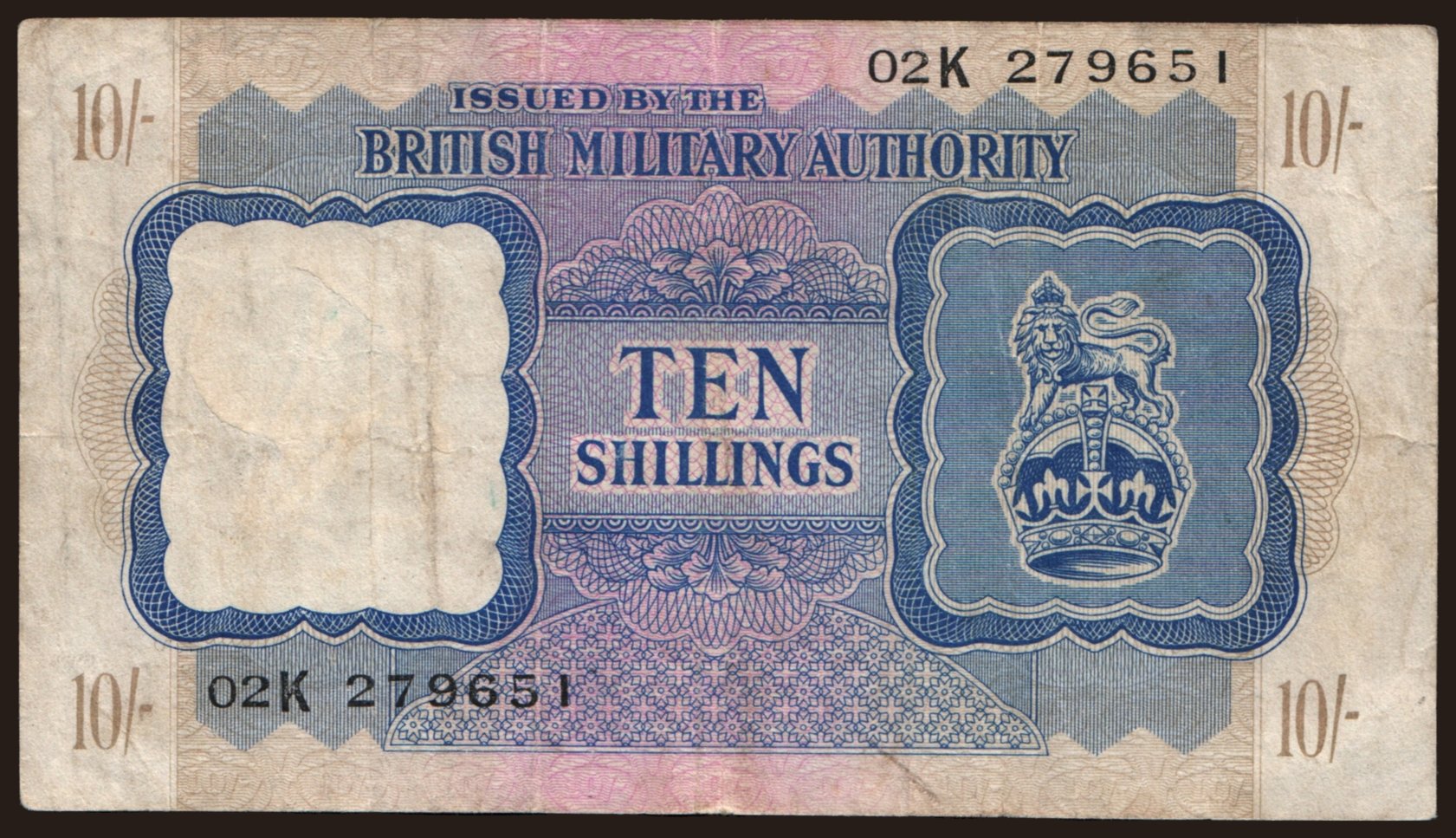 BMA, 10 shillings, 1943