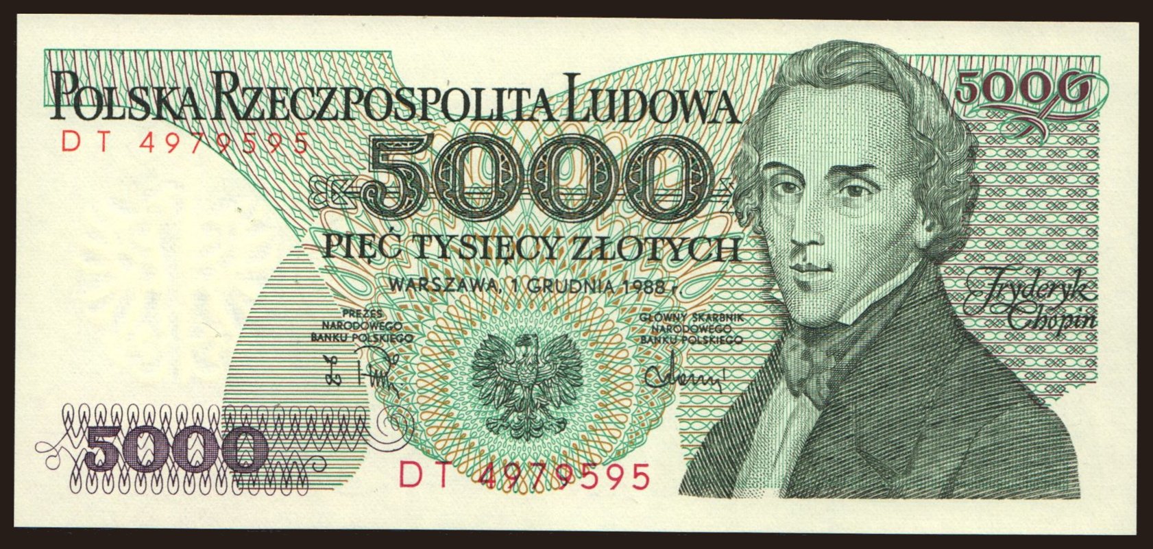 5000 zlotych, 1988
