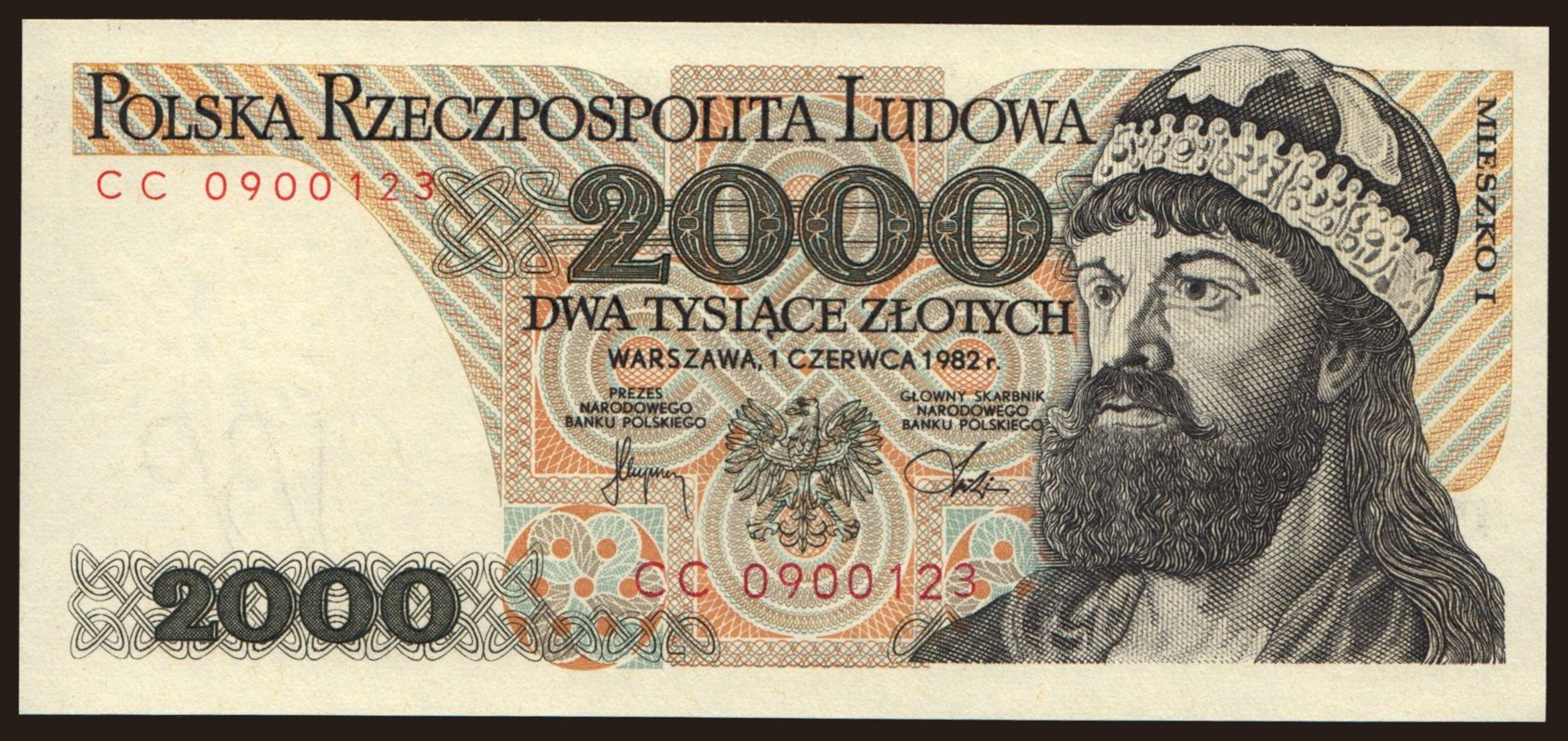 2000 zlotych, 1982