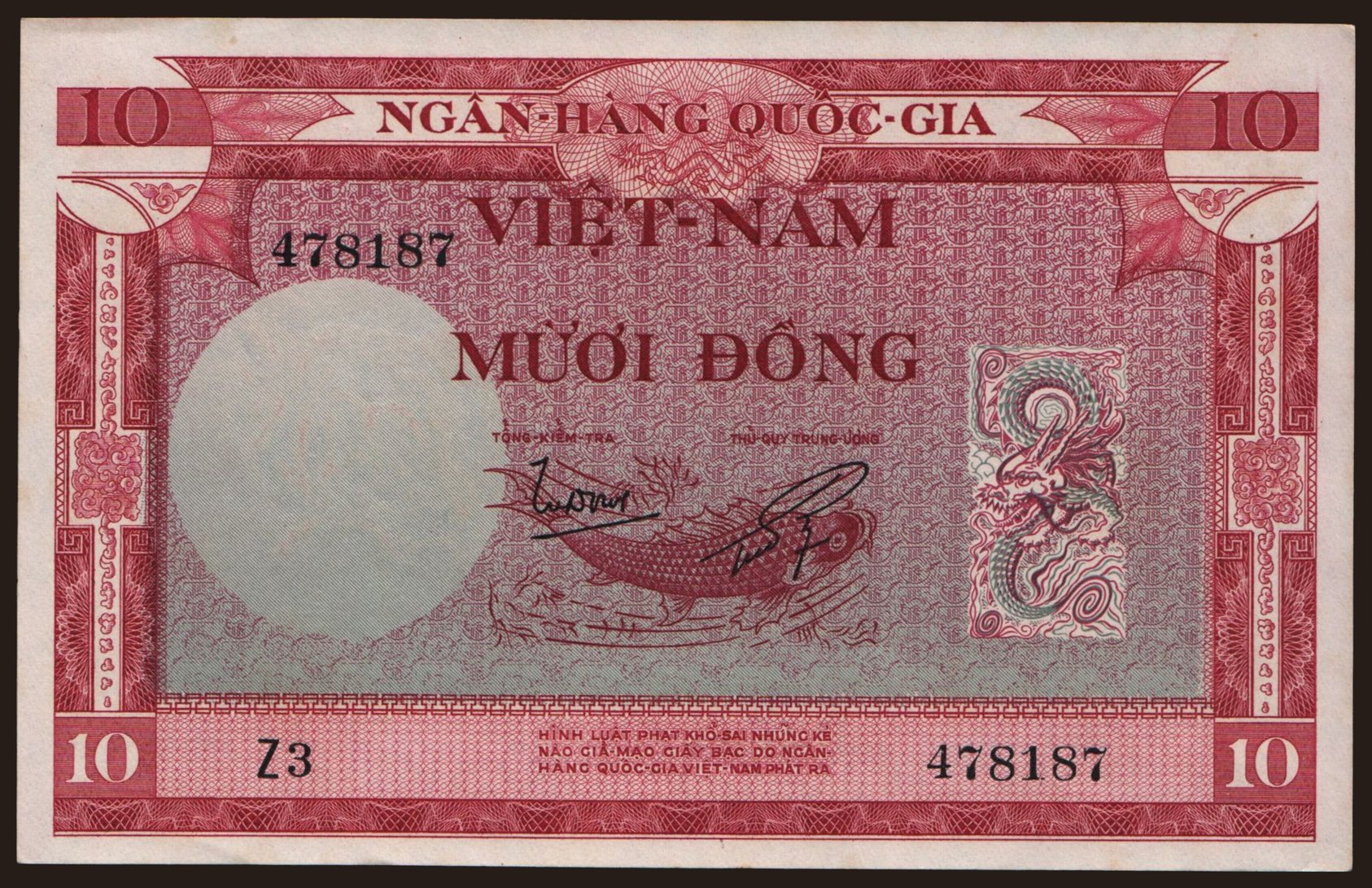 10 dong, 1955