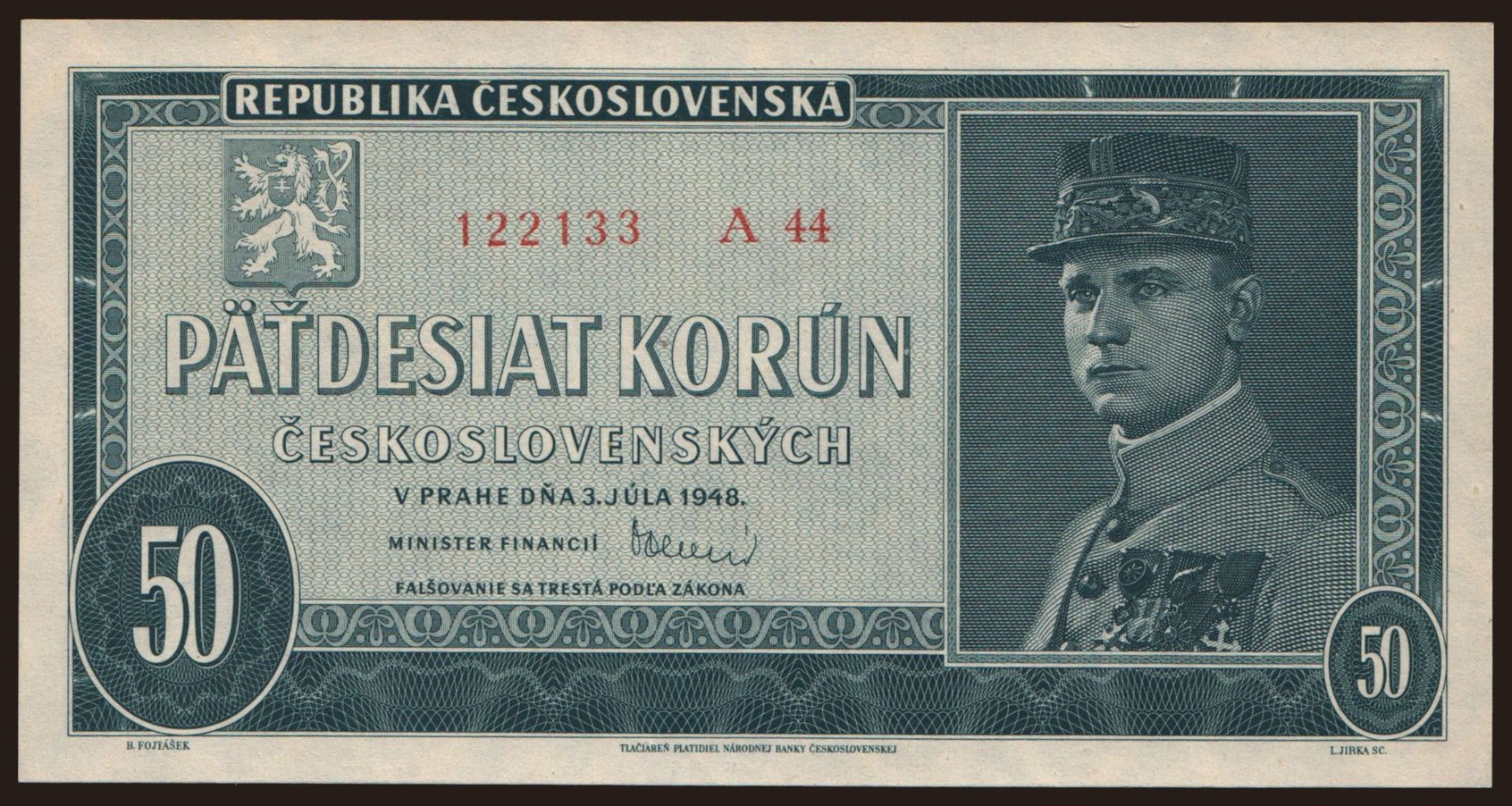 50 korun, 1948