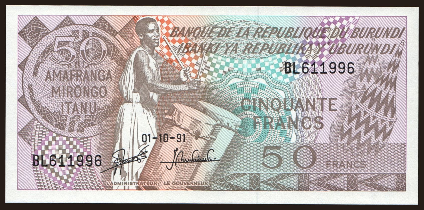 50 francs, 1991