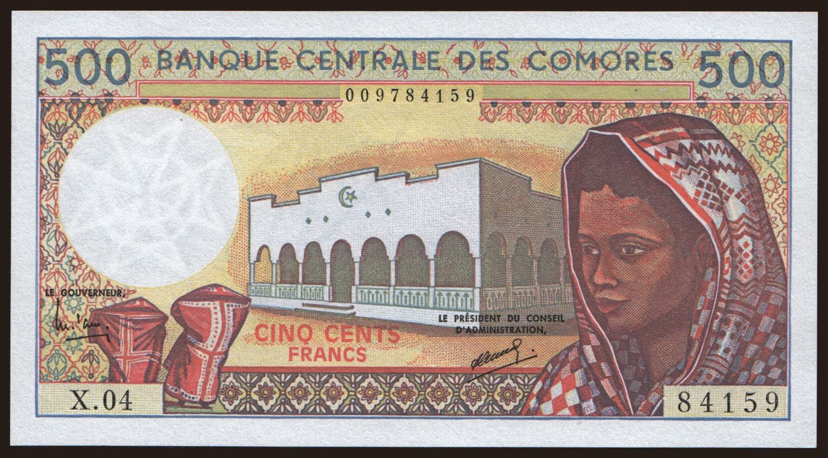 500 francs, 1986