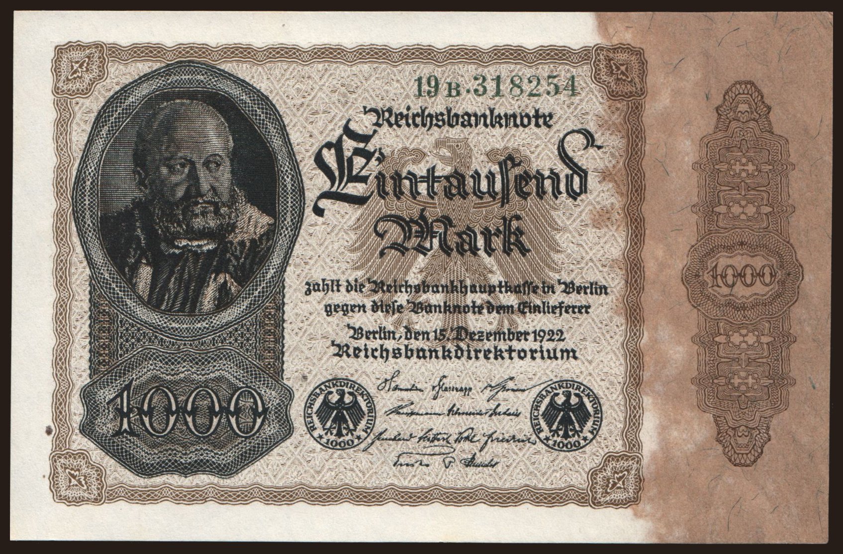 1000 Mark, 1922