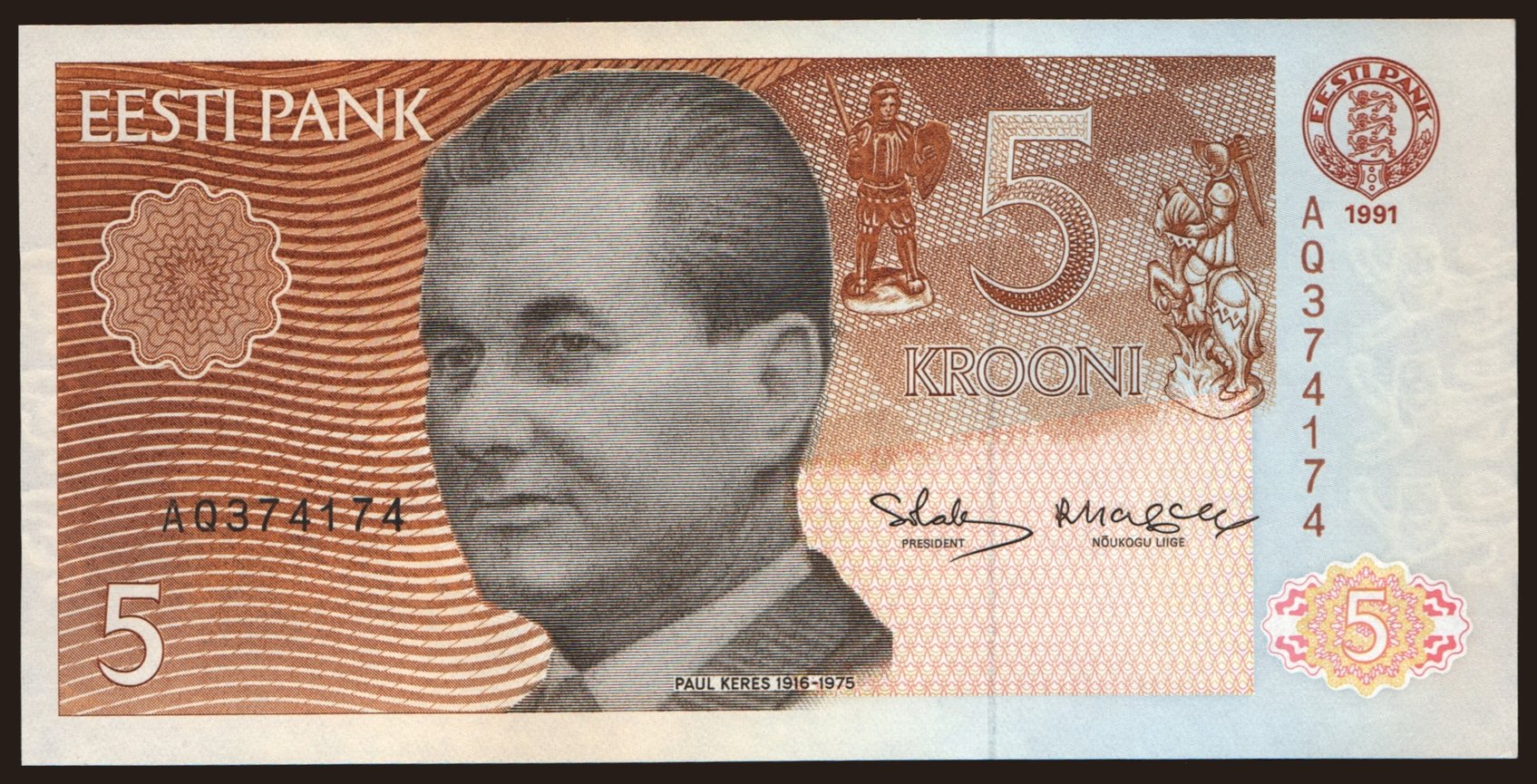 5 krooni, 1991