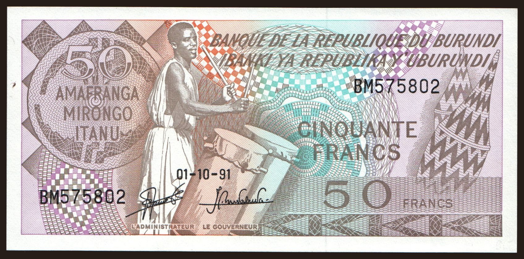 50 francs, 1991