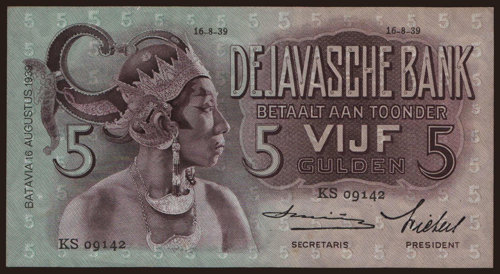 5 gulden, 1939