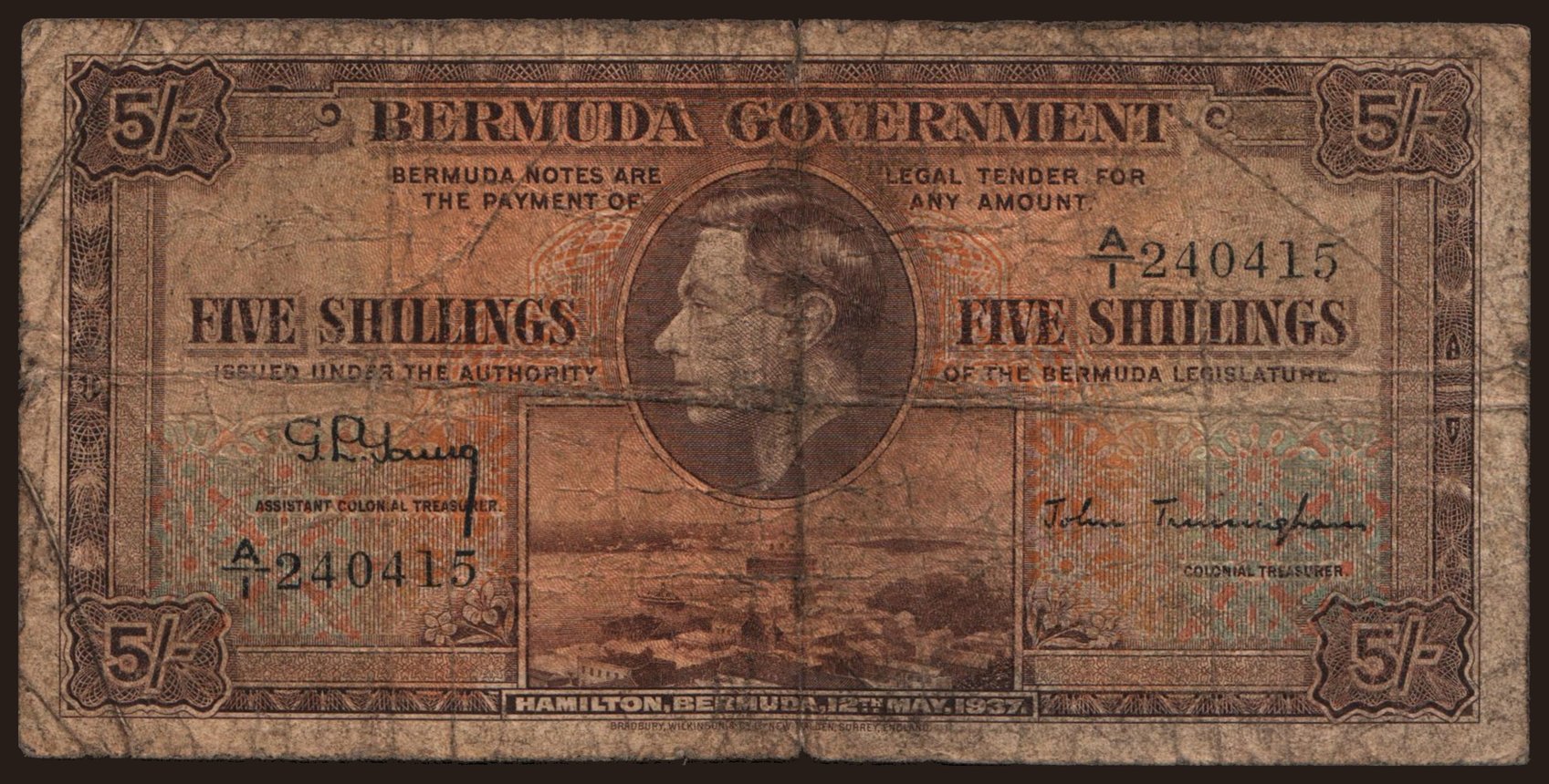 5 shillings, 1937