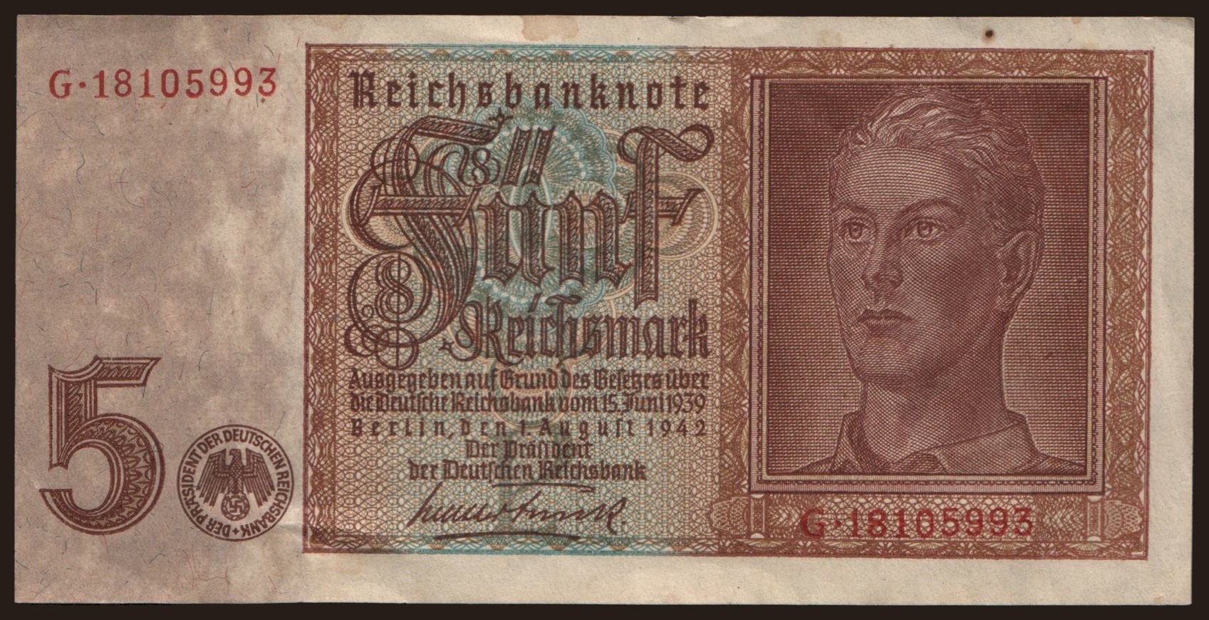 5 Reichsmark, 1942