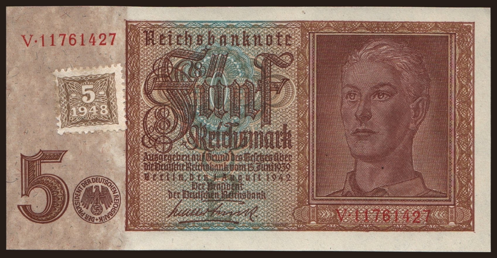 5 Reichsmark, 1942(48)