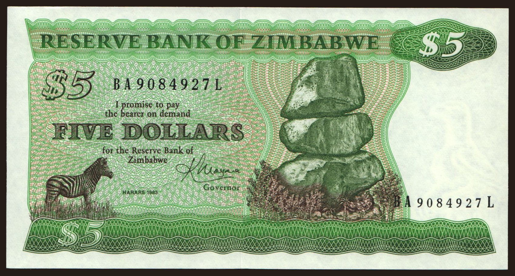 5 dollars, 1983