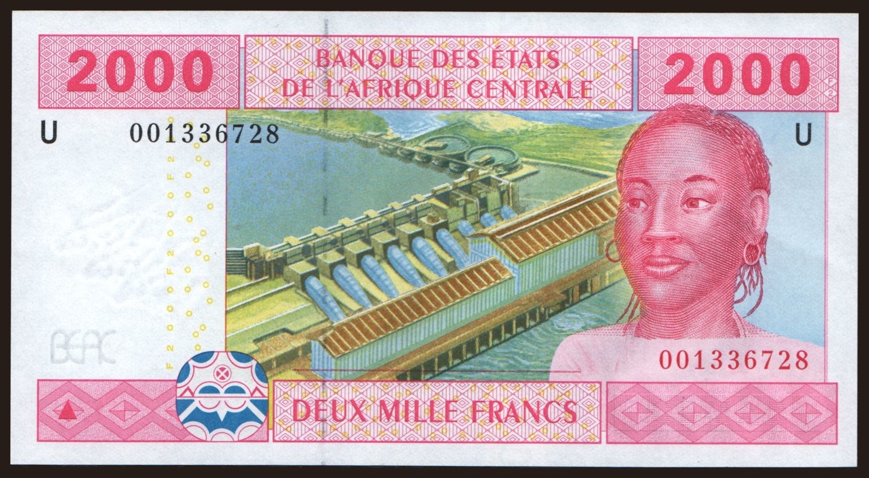 Cameroun, 2000 francs, 2002