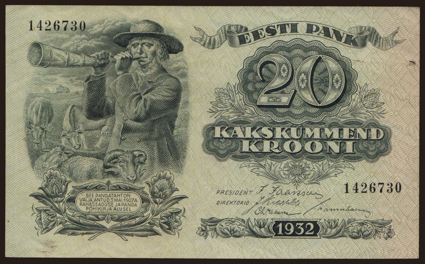 20 krooni, 1932