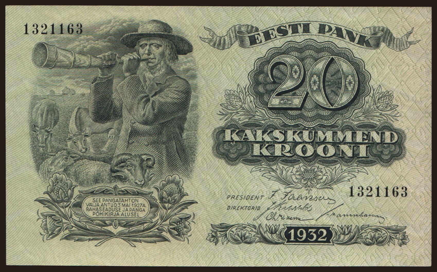 20 krooni, 1932