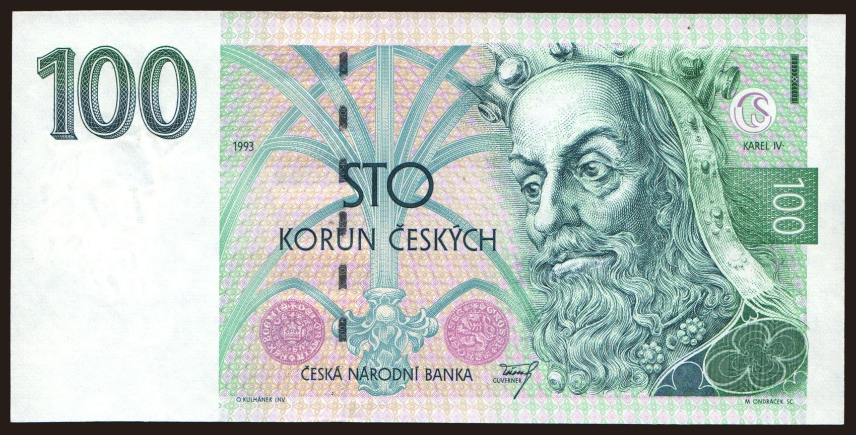 100 korun, 1993
