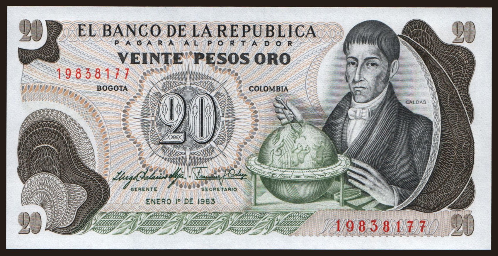 20 pesos, 1983