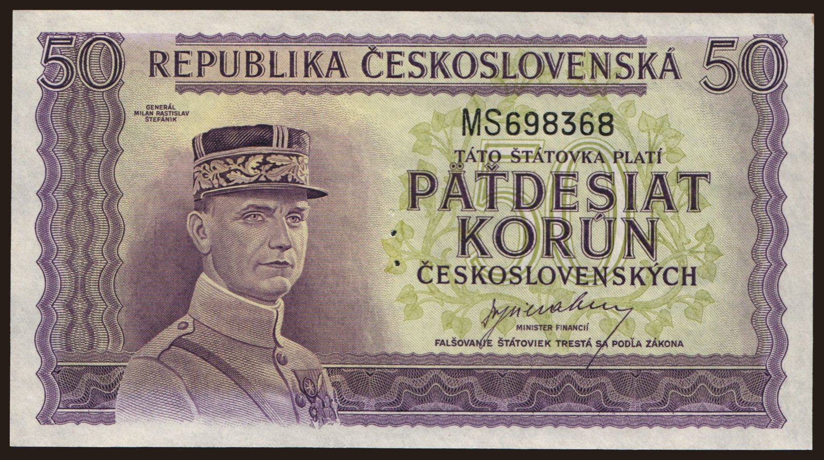 50 korun, 1945