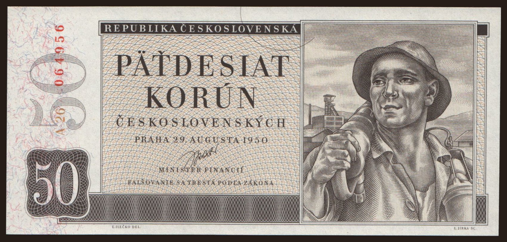50 korun, 1950