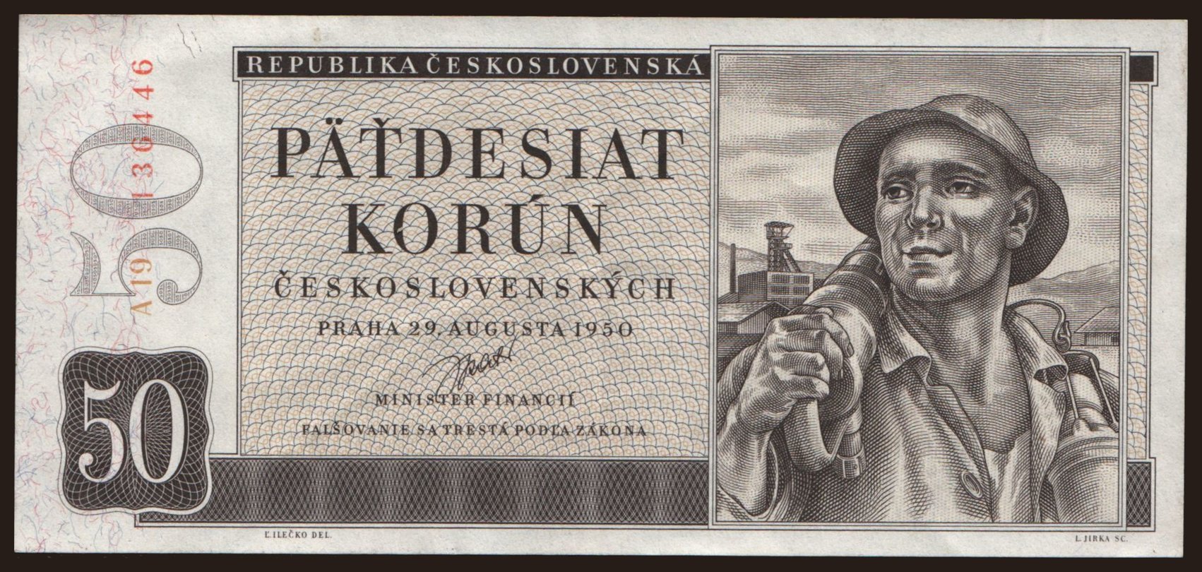 50 korun, 1950