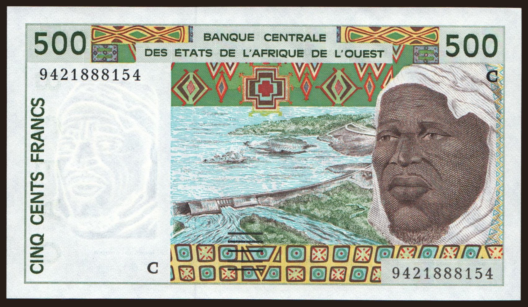Burkina Faso, 500 francs, 1994