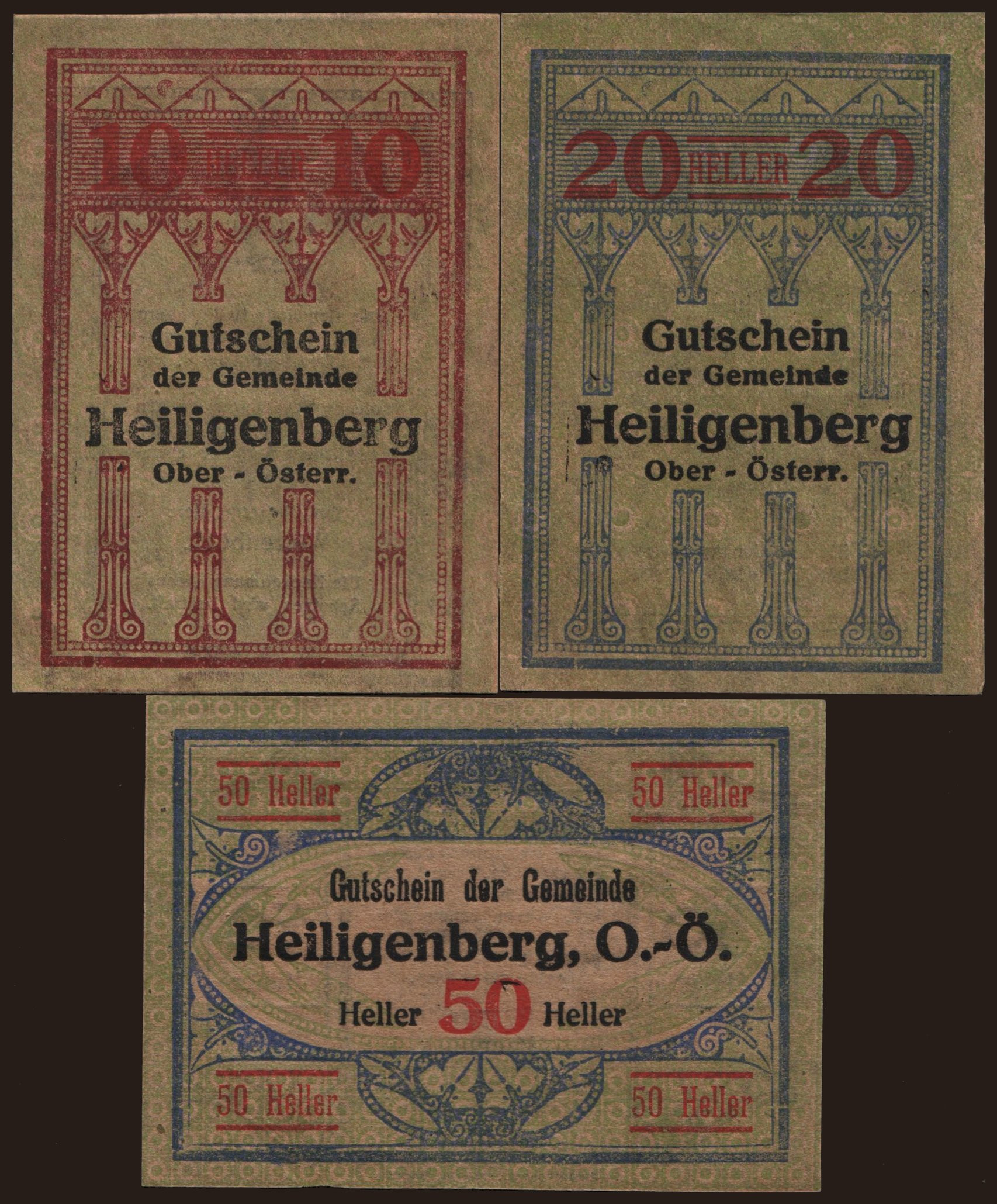Heiligenberg, 10, 20, 50 Heller, 1920