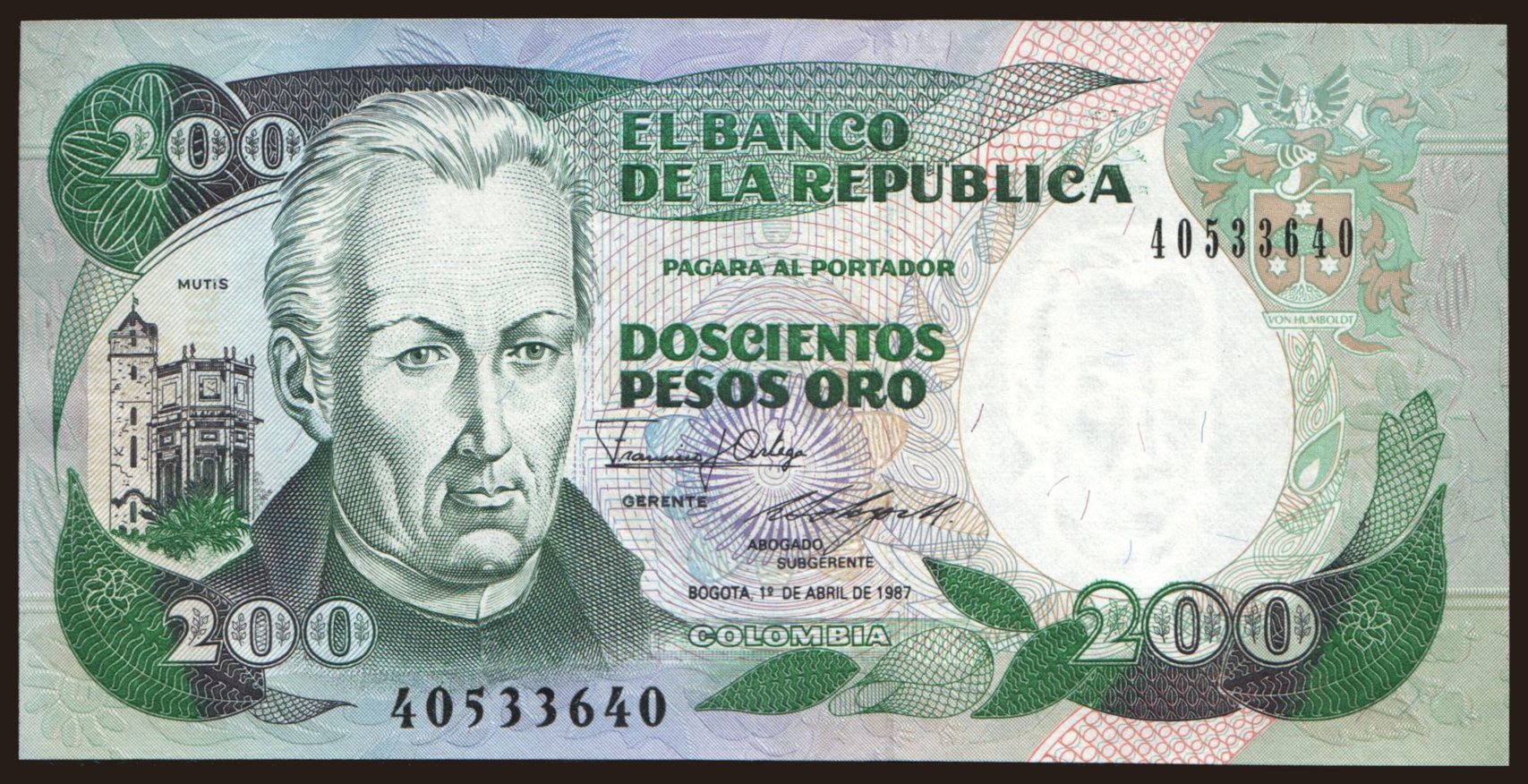 200 pesos, 1987