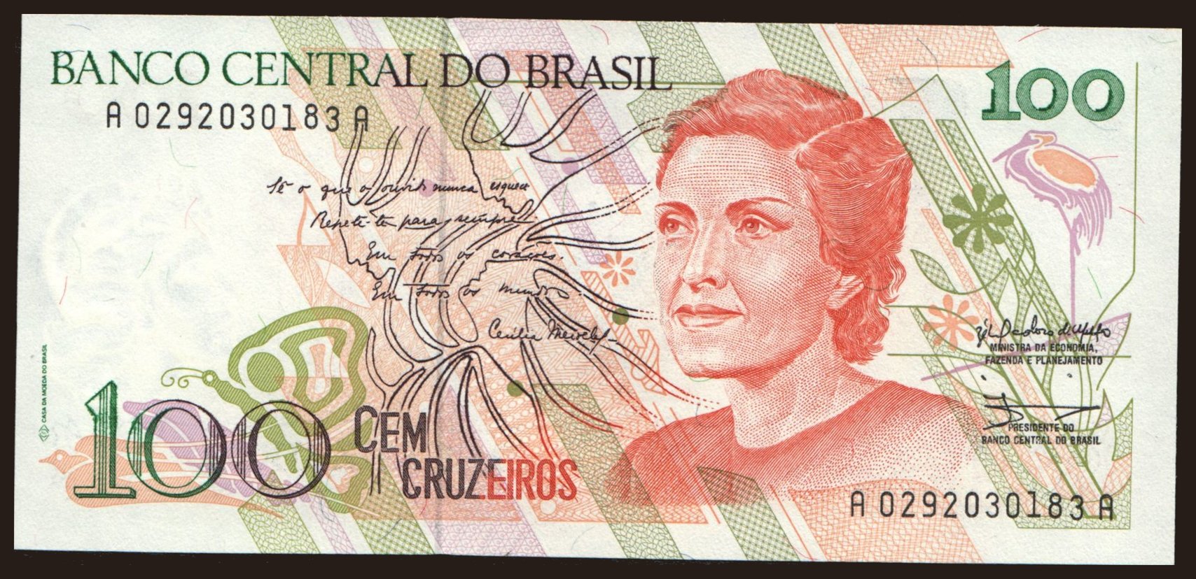 100 cruzeiros, 1990