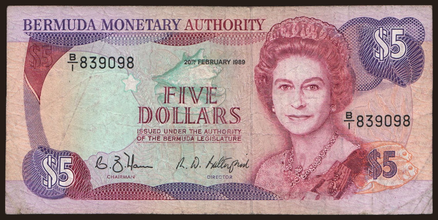 5 dollars, 1989