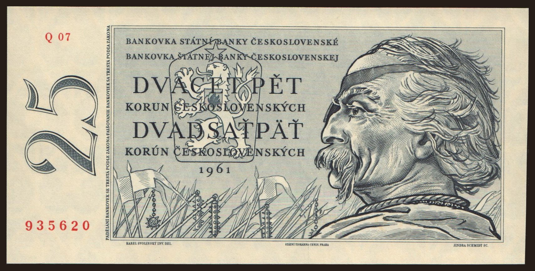 25 korun, 1961