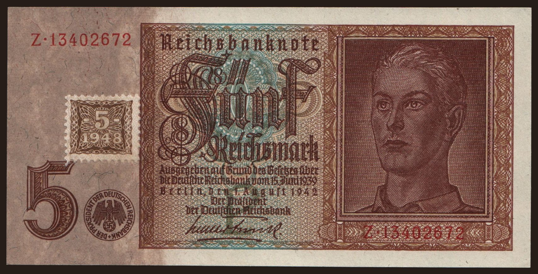 5 Reichsmark, 1942(48)