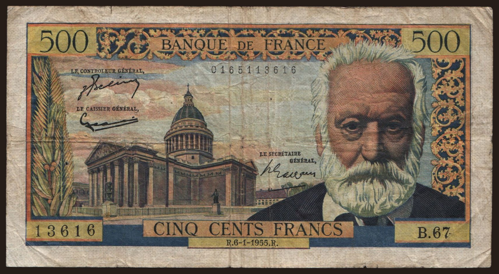 500 francs, 1955