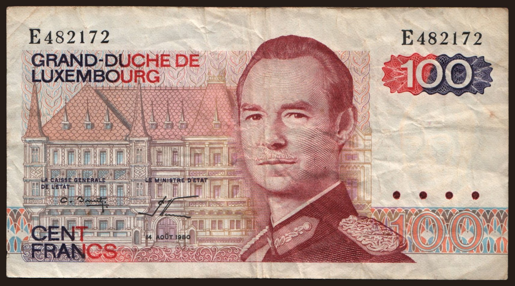 100 francs, 1980